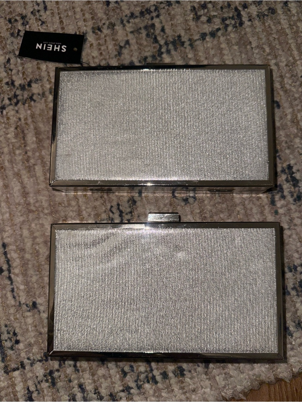 SHEIN Silver Crystal Rhinestone Rectangular Clutch bundle - Picture 2 of 4